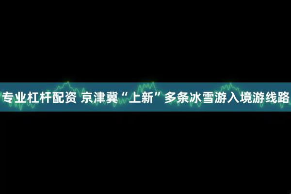 专业杠杆配资 京津冀“上新”多条冰雪游入境游线路